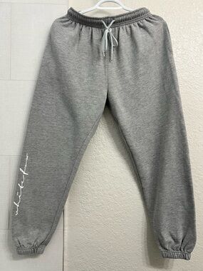 White Fox Gray Fleece Jogger Sweatpants